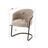 Eetkamerstoelen - Set van 2 eetkamerstoelen Reno Hoven zand stof - Dimehouse