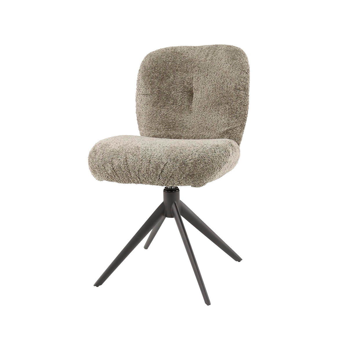 Chaise de salle à manger pivotante taupe en bouclé Lirio pivotante 