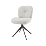 Chaise de salle à manger pivotante Lava bouclé set of 2