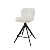 Tabouret de bar pivotant Lava bouclé set de 2