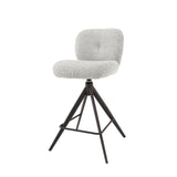 Tabouret de bar pivotant Lava bouclé set de 2