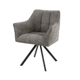 Chaise de salle à manger Lino Bouclé Taupe Pivotante 
