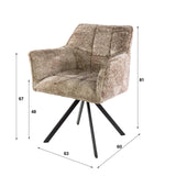 Chaise de salle à manger Lino Zand Pivotante 