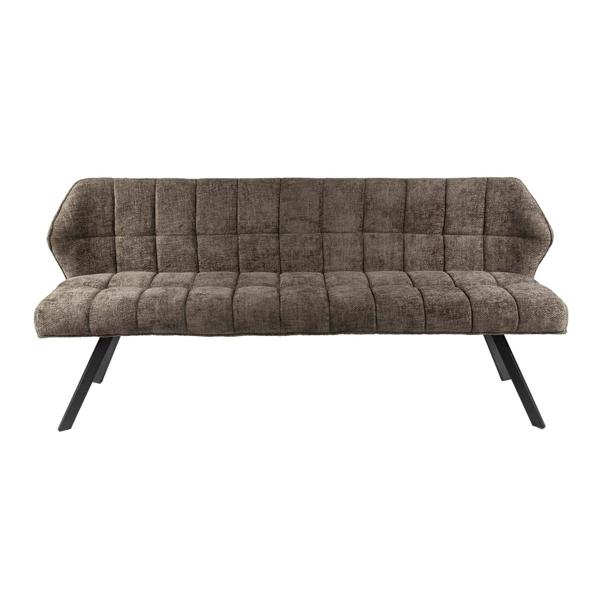Banquette de salle à manger Lino Chenille Tissu Rich Taupe 180 cm à carreaux 