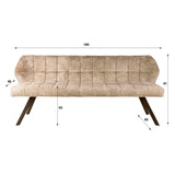 Banquette de salle à manger Raster bouclé marron sable