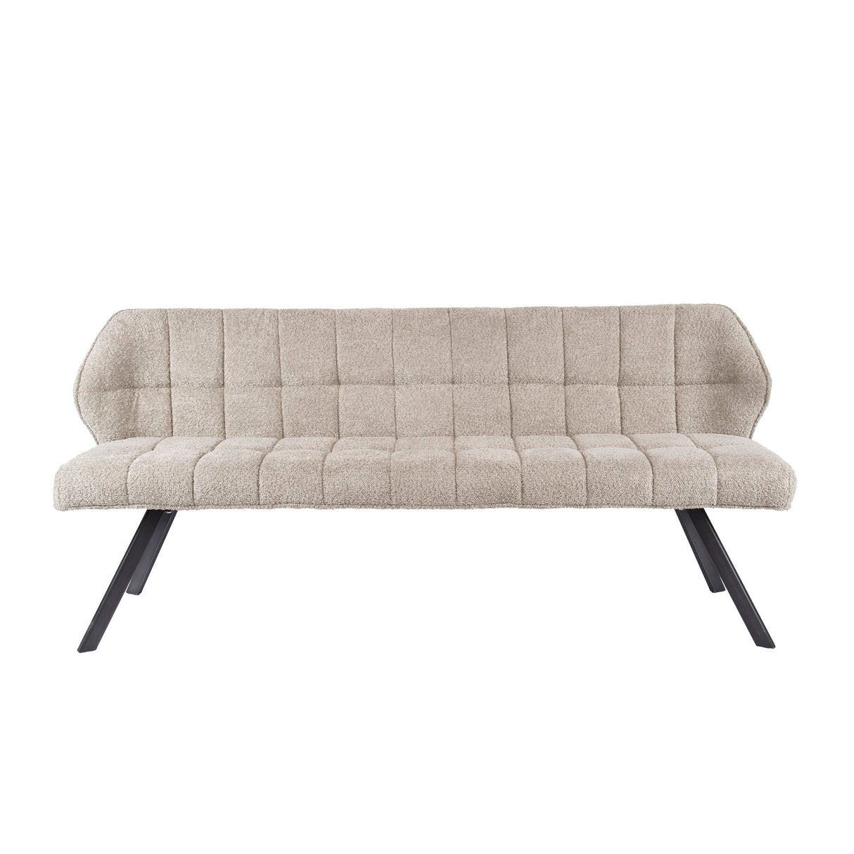 Banquette de salle à manger Lino Bouclé Tissu Sable 180 cm à carreaux 