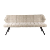 Banc de salle à manger Lino Tissu Chenille Sable Riche 180 cm Carreaux 