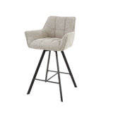 Tabouret de bar Lino Bouclé Sable Pivotant Grille 