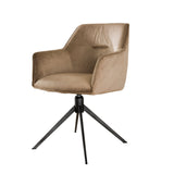 Ensemble de 2 chaises de salle à manger Chia Velvet Champagne pivotantes 