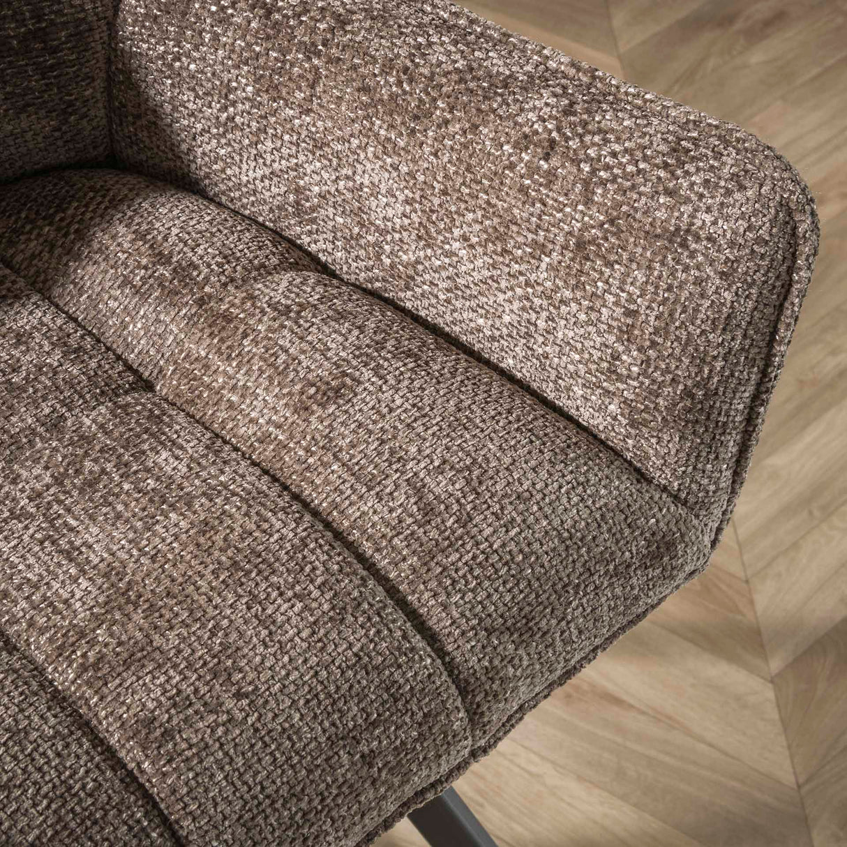 Banquette de salle à manger Chia en tissu chenille Rich Taupe 188 cm 