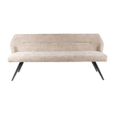 Eetkamerbanken - Eetkamerbank Chia Chenille Stof Rich Zand 188 cm - Dimehouse