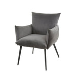 Marlow fauteuil de salle à manger en velours anthracite 