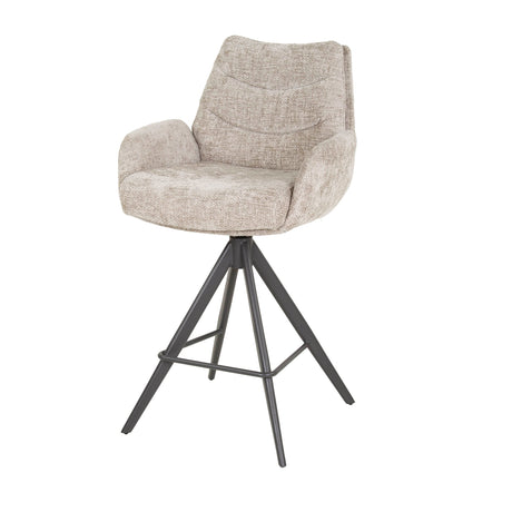 Tabouret de bar Elite Zand Chenille Tissu Riche Pivotant 