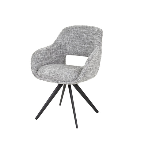 Chaise de salle à manger Springo pivotante Eagle Gris acier 