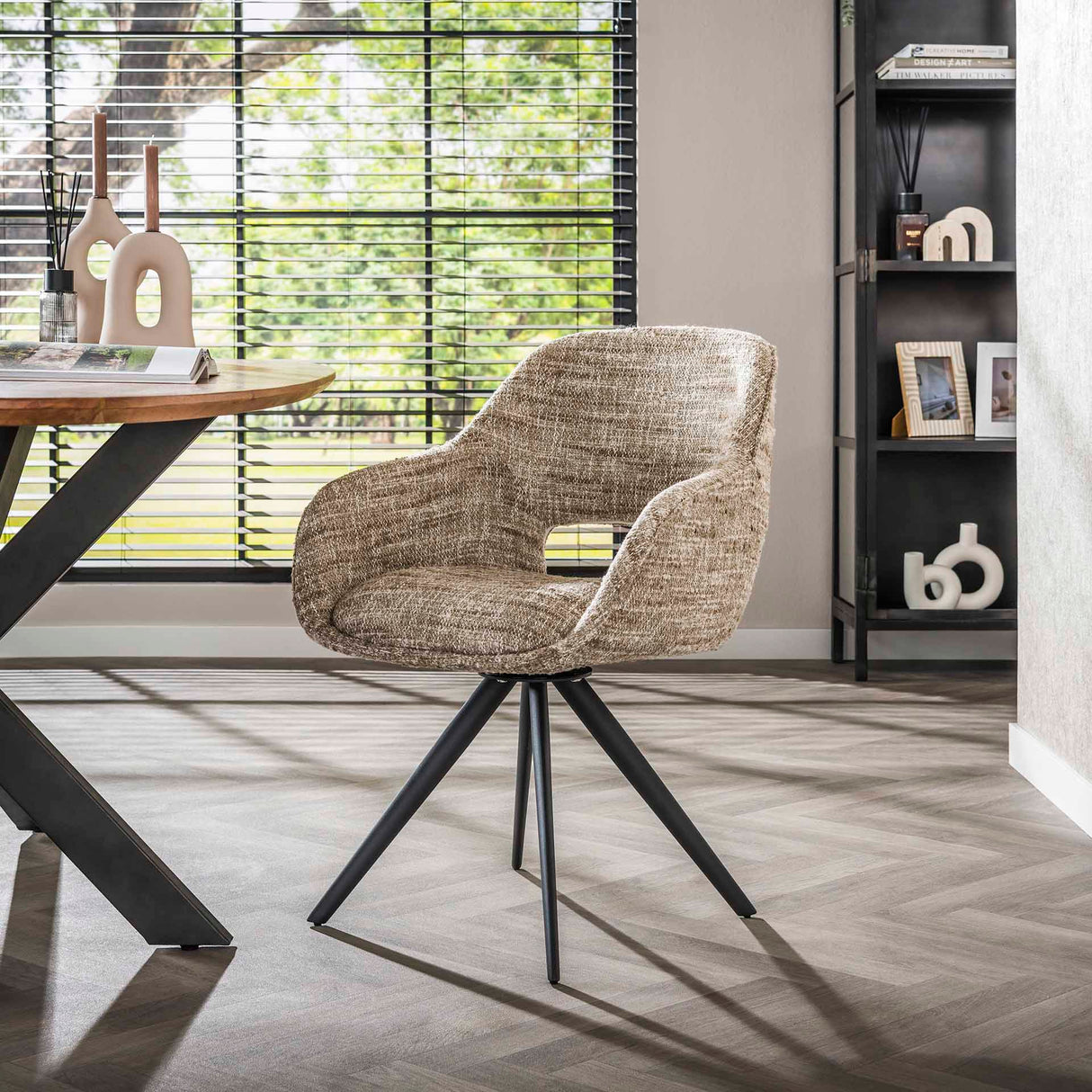Chaise de salle à manger Springo Pivotante Eagle Couleur sable 