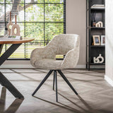 Chaise de salle à manger Springo Pivotante Eagle Crème 