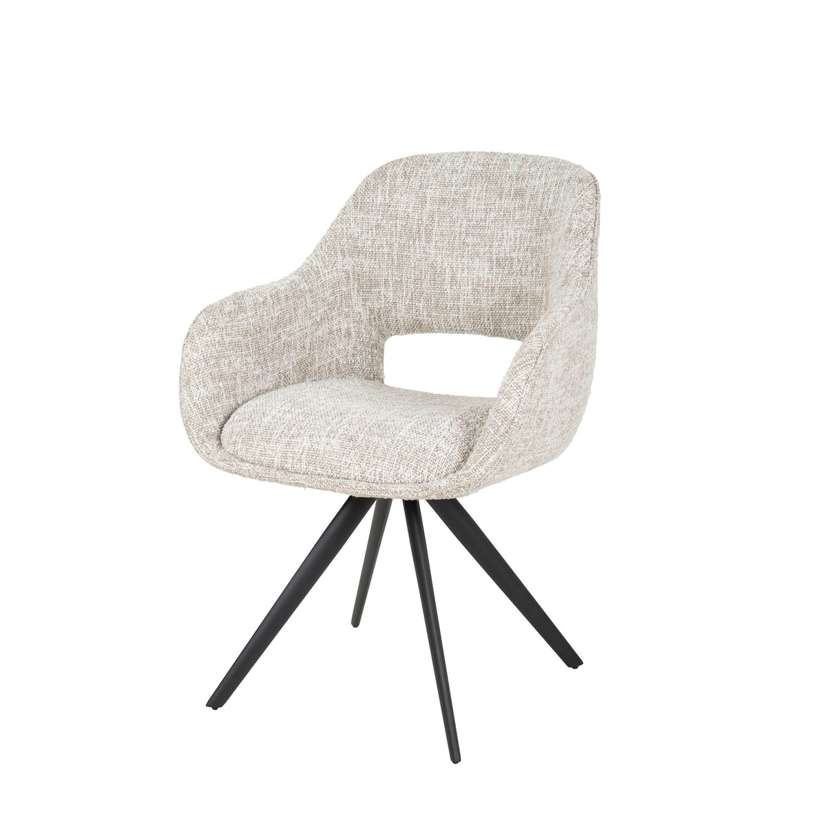 Chaise de salle à manger Springo Pivotante Eagle Crème 