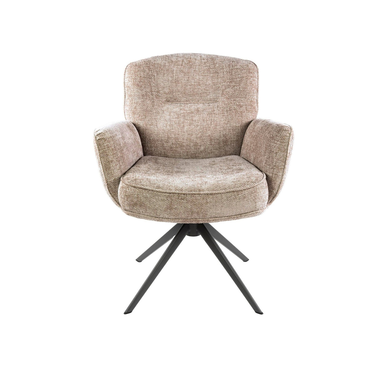 Eetkamerstoelen - Set van 2 eetkamerstoelen Savona draaibaar Hoven rich zand - Dimehouse