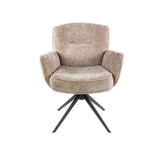 Eetkamerstoelen - Set van 2 eetkamerstoelen Savona draaibaar Hoven rich zand - Dimehouse