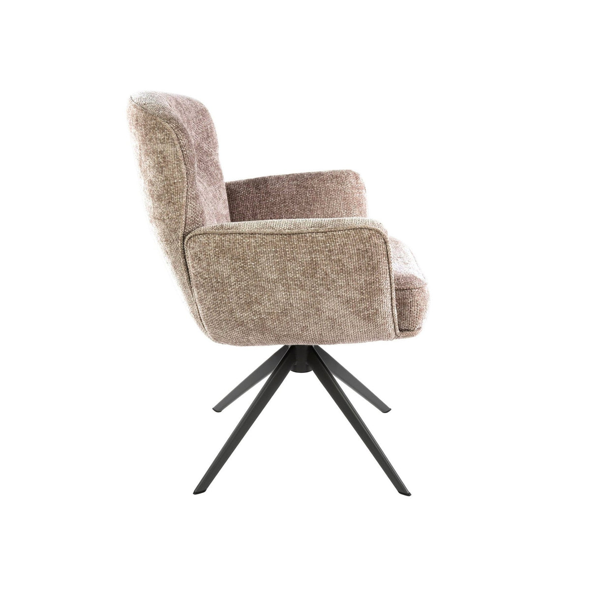 Eetkamerstoelen - Set van 2 eetkamerstoelen Savona draaibaar Hoven rich zand - Dimehouse