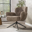 Fauteuils - Fauteuil pivotant Savona Hoven Rich Fabric Champagne - Dimehouse
