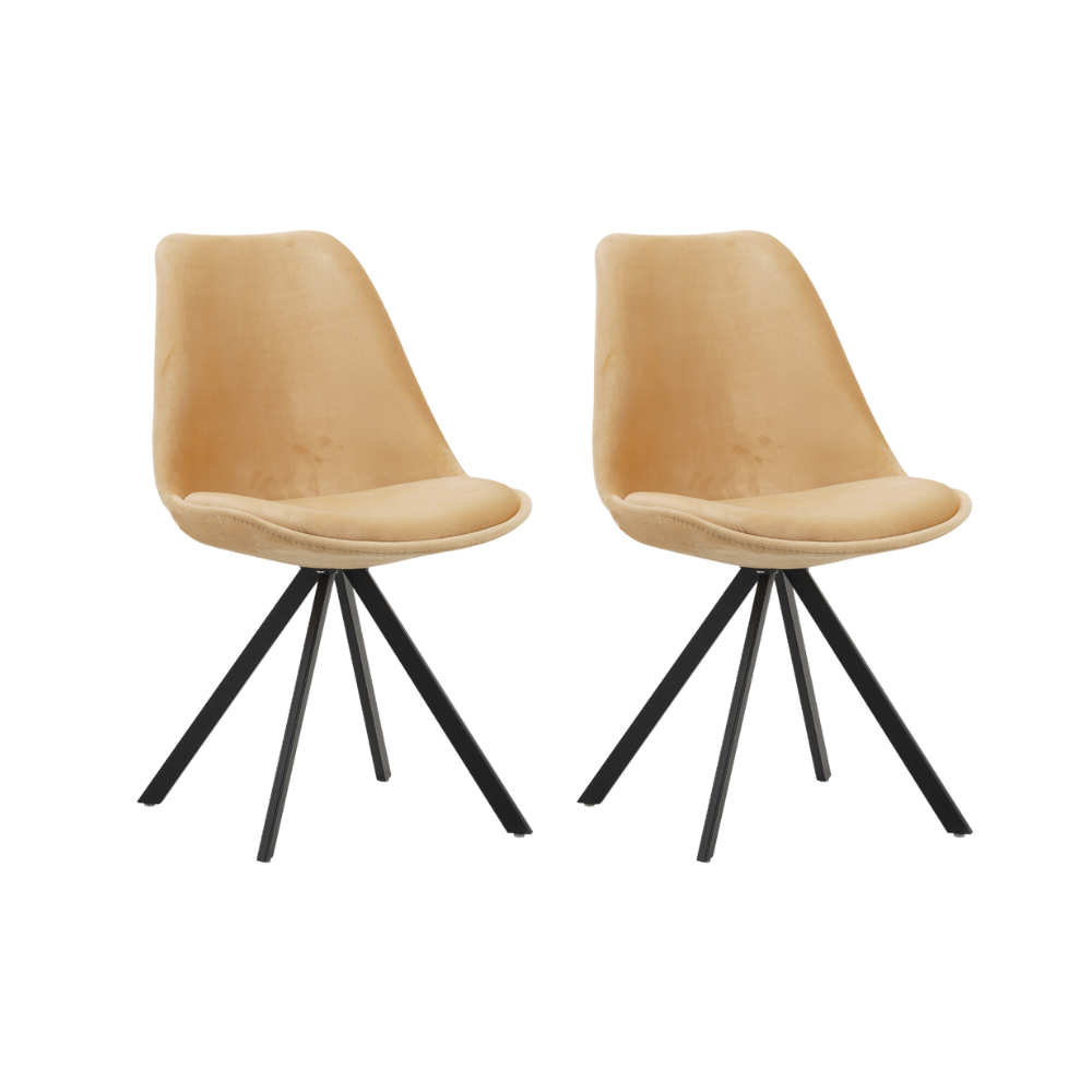 Set van 2 eetkamerstoelen Jace velvet