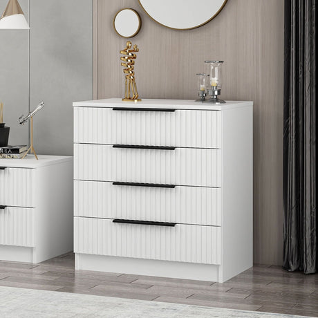 Ladekasten - Ladekast Kale Wit Melamine 72x77x42 cm - Dimehouse