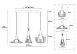 Hanglamp 3-lichts Koperkleurig Metaal Evermere