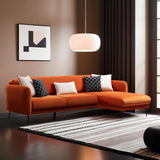 Canapé d'angle avec fonction couchage Droit Sevilla Orange