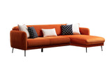 Canapé d'angle avec fonction couchage Droit Sevilla Orange