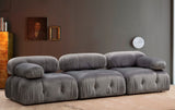 Sofa modulaire Gray en velours à bulles à 3 places