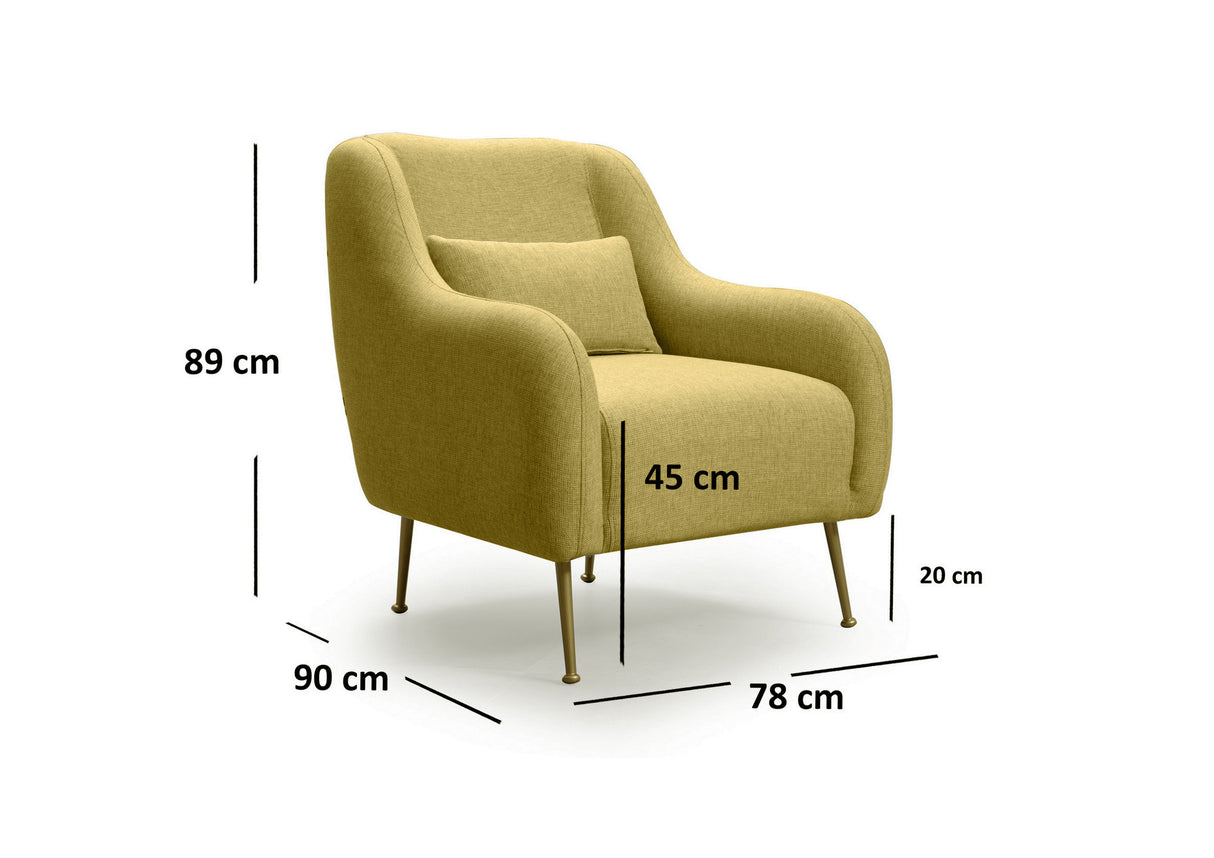 Fauteuil jaune Séville