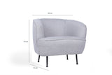 Fauteuil Piccoli Gris Clair