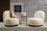 Fauteuil Tina Bouclet Blanc