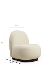 Fauteuil Tina Bouclet Blanc