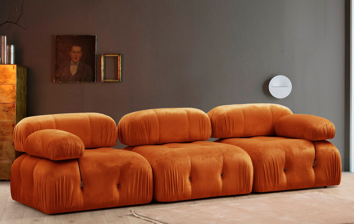 Banque modulaire à 3 places Velvet Oranje