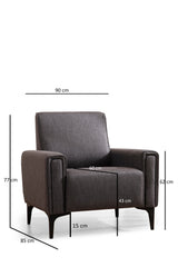 Fauteuil Horizon Gris Foncé