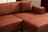 Canapé d'angle avec fonction couchage Droit Horizon Carrelage Rouge