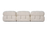 Banque modulaire 3 places avec Bubble Bouclé Bouclé White