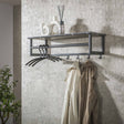 Porte-manteaux - Porte-manteau Kris 6 - Angle Noir - Avec tringle - Dimehouse