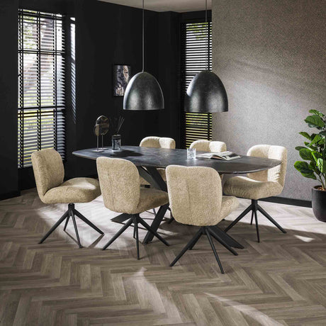 Eettafels - Eettafel Mysha Deens Ovaal Melamine 215x105 cm - Dimehouse