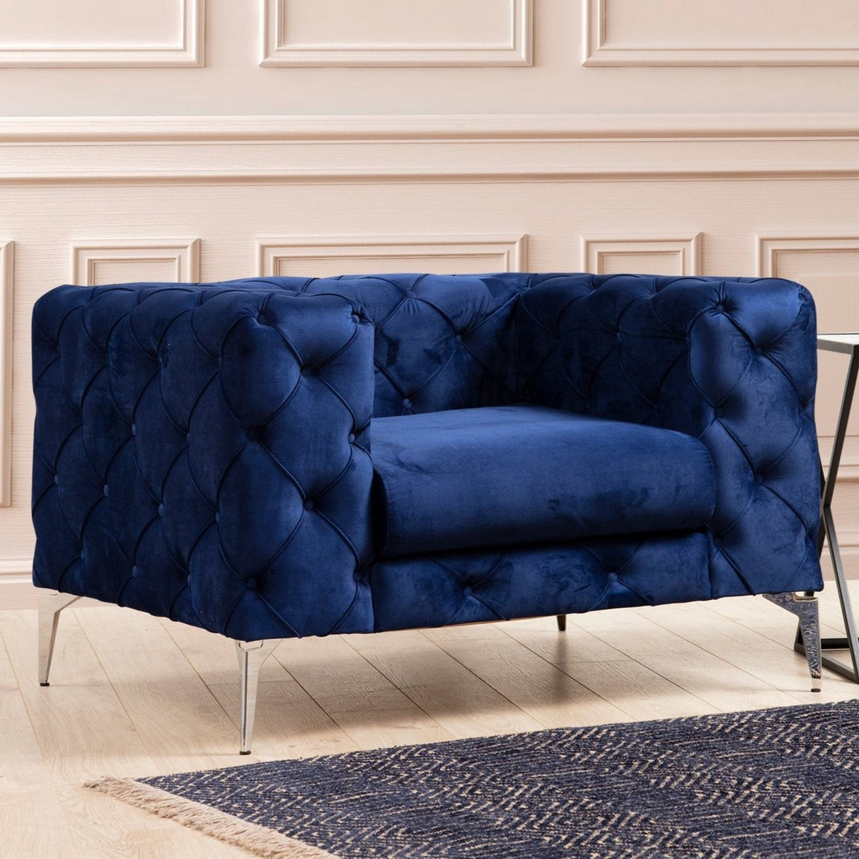 Fauteuil Como Bleu Marine