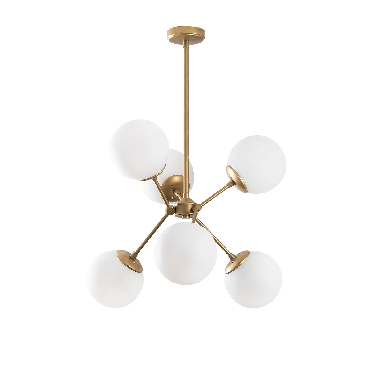 Hanglamp 6-lichts Goud Glas Sereno