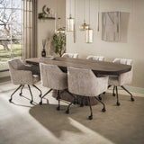 Lampe à suspension Sera 7 lumières métal beige verre ambré