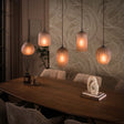 Lampes suspendues - Lampe suspendue 5 - verre dépoli marron clair Arda - Dimehouse