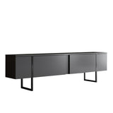 Meubles de télévision luxe anthracite noire mélamine 180x50x30 cm