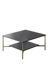Meubelsets - Meubelset Antraciet - Goud - Gold Line - Salontafel + TV Meubel - Dimehouse