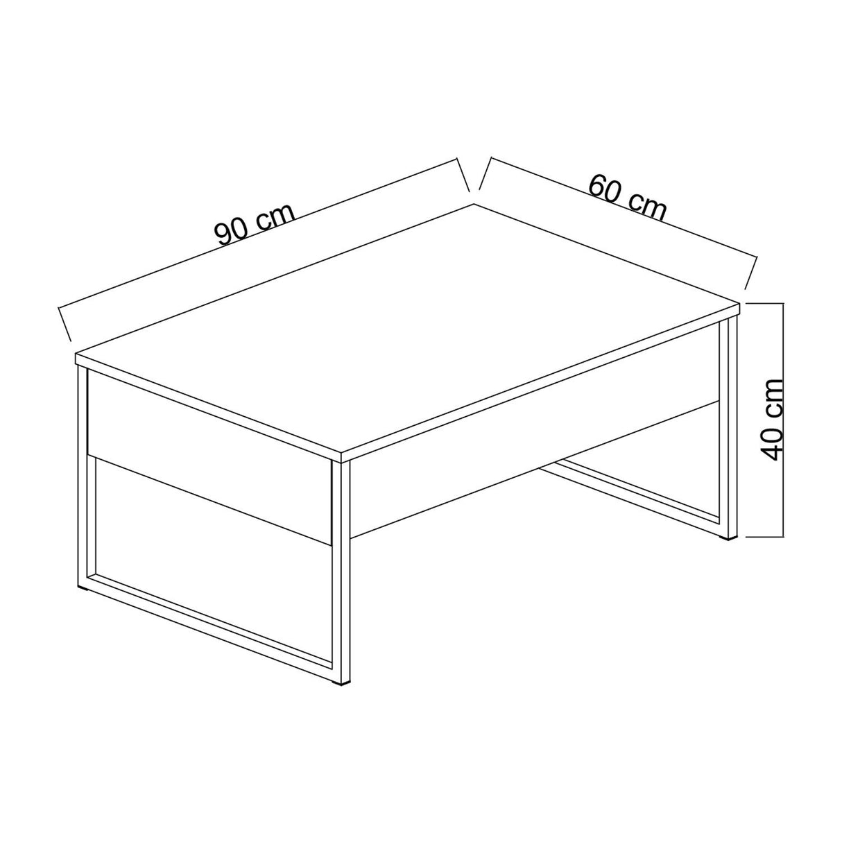 Ensemble de meubles Blanc Luxe - Table basse + Meuble TV - Cadre doré