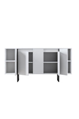 Commode moderne blanche de luxe 160 x 80 x 35 cm - Cadre noir