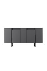 Ensemble de meubles Anthracite Luxe - Table basse + Meuble TV + Buffet - Cadre noir